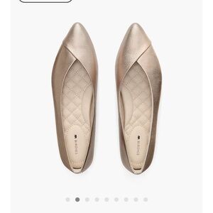 Birdies Goldfinch Rose Gold size 12 leather pointed flat, BNIB never worn